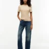 Lichtgewicht T-shirt van ribgebreid Lichtgewicht T-shirt van ribgebreid