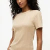 Lichtgewicht T-shirt van ribgebreid Lichtgewicht T-shirt van ribgebreid