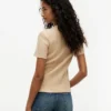 Lichtgewicht T-shirt van ribgebreid Lichtgewicht T-shirt van ribgebreid