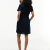 Linnen-katoen mix shirtjurk met riem Linnen-katoen mix shirtjurk met riem