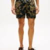 Linnen short met tropische print Linnen short met tropische print