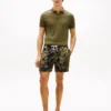 Linnen short met tropische print Linnen short met tropische print