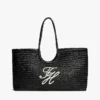 Maxi-draagtas van raffia met scriptmonogram Maxi-draagtas van raffia met scriptmonogram