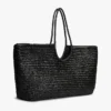 Maxi-draagtas van raffia met scriptmonogram Maxi-draagtas van raffia met scriptmonogram