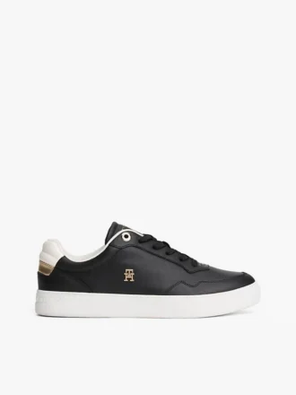 Metallic leren court sneaker Metallic leren court sneaker