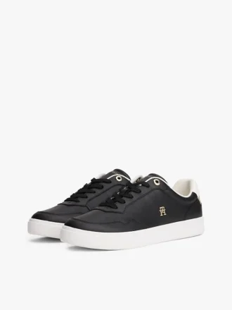 Metallic leren court sneaker Metallic leren court sneaker