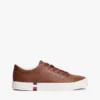 Metallic Logo Pebbled Court Sneaker Metallic Logo Pebbled Court Sneaker