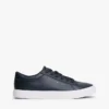 Metallic Logo Pebbled Court Sneaker Metallic Logo Pebbled Court Sneaker