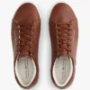Metallic Logo Pebbled Court Sneaker Metallic Logo Pebbled Court Sneaker