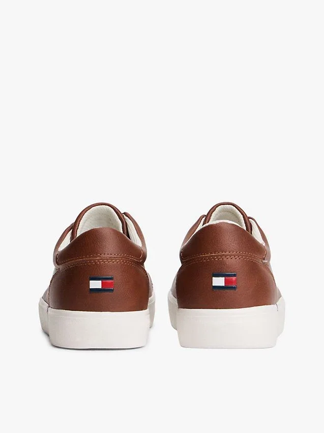 Metallic Logo Pebbled Court Sneaker Metallic Logo Pebbled Court Sneaker