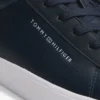 Metallic Logo Pebbled Court Sneaker Metallic Logo Pebbled Court Sneaker