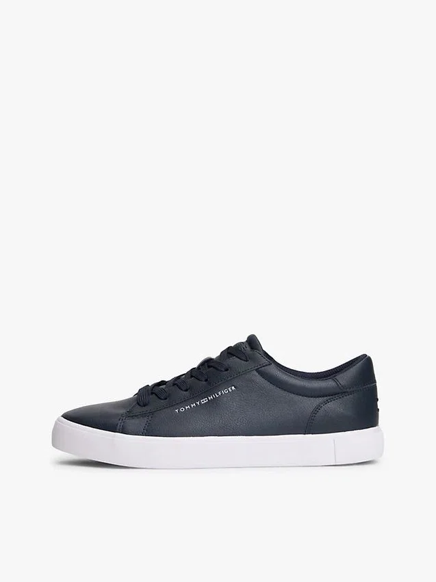 Metallic Logo Pebbled Court Sneaker Metallic Logo Pebbled Court Sneaker