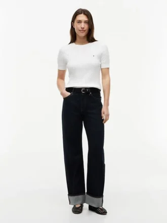 Mid-rise selvedge losse rechte Jeans Mid-rise selvedge losse rechte Jeans