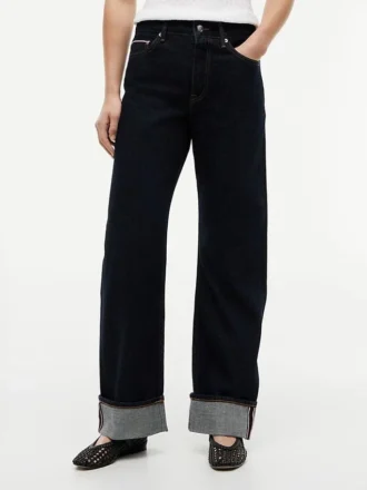 Mid-rise selvedge losse rechte Jeans Mid-rise selvedge losse rechte Jeans