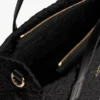 Mini-draagtas van nylon met monogram en stiksels Mini-draagtas van nylon met monogram en stiksels