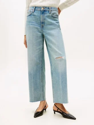 Moderne jeans met hoge taille en wijde pijpen Moderne jeans met hoge taille en wijde pijpen
