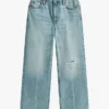 Moderne jeans met hoge taille en wijde pijpen Moderne jeans met hoge taille en wijde pijpen