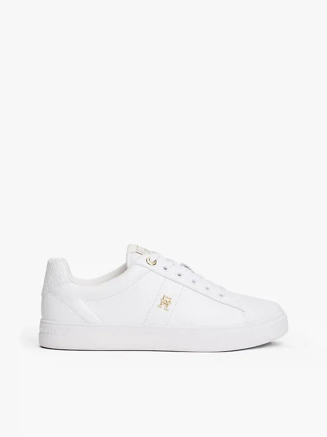 Monogram Heel leren court sneaker Monogram Heel leren court sneaker