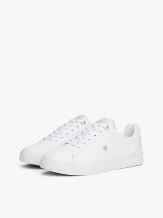 Monogram Heel leren court sneaker Monogram Heel leren court sneaker