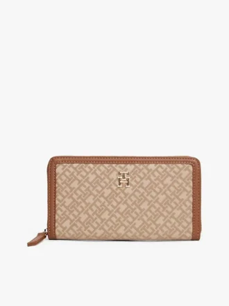 Monogram Jacquard-portemonnee met rits Monogram Jacquard-portemonnee met rits