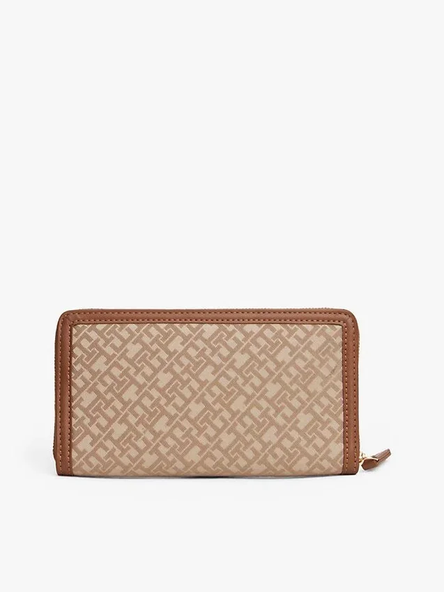 Monogram Jacquard-portemonnee met rits Monogram Jacquard-portemonnee met rits