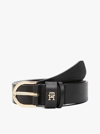 Monogram slanke leren riem