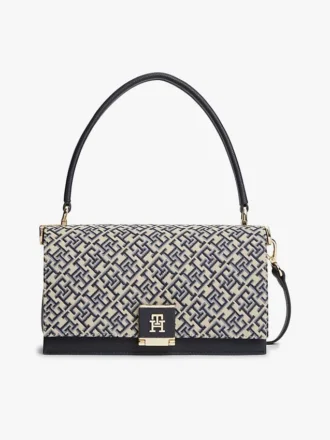 Monogram-sluiting Jacquard-schoudertas Monogram-sluiting Jacquard-schoudertas