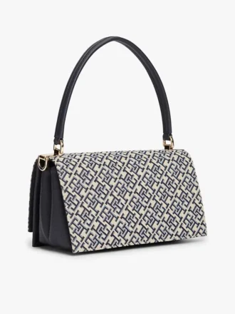 Monogram-sluiting Jacquard-schoudertas Monogram-sluiting Jacquard-schoudertas