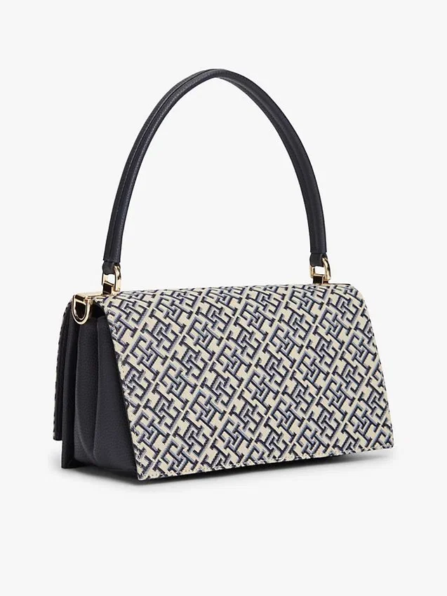 Monogram-sluiting Jacquard-schoudertas Monogram-sluiting Jacquard-schoudertas