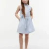 Mouwloze shirtjurk met ceintuur voor kinderen Mouwloze shirtjurk met ceintuur voor kinderen