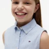 Mouwloze shirtjurk met ceintuur voor kinderen Mouwloze shirtjurk met ceintuur voor kinderen