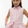 Mouwloze shirtjurk met ceintuur voor kinderen Mouwloze shirtjurk met ceintuur voor kinderen