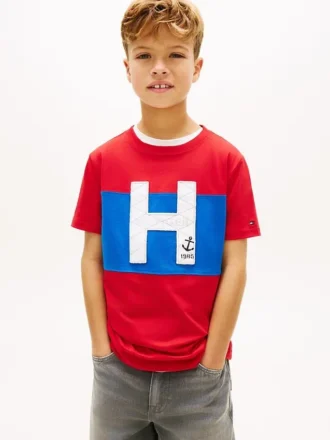 Nautical H Logo Colorblock T-shirt voor kinderen