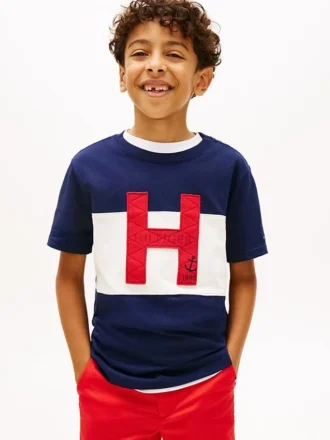 Nautical H Logo Colorblock T-shirt voor kinderen