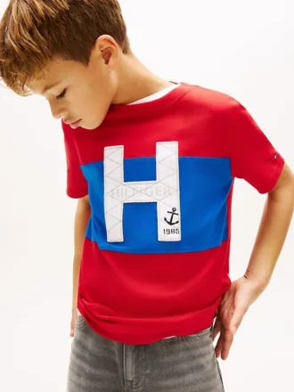 Nautical H Logo Colorblock T-shirt voor kinderen