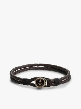 Nautische gevlochten leren armband Nautische gevlochten leren armband