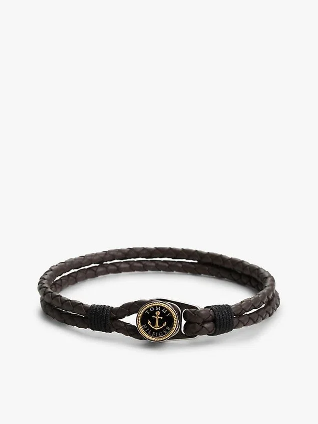 Nautische gevlochten leren armband Nautische gevlochten leren armband