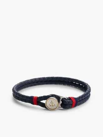 Nautische gevlochten leren armband Nautische gevlochten leren armband