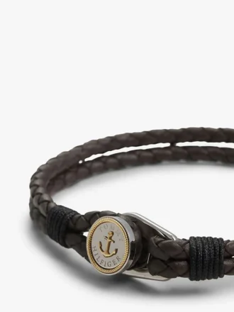 Nautische gevlochten leren armband Nautische gevlochten leren armband