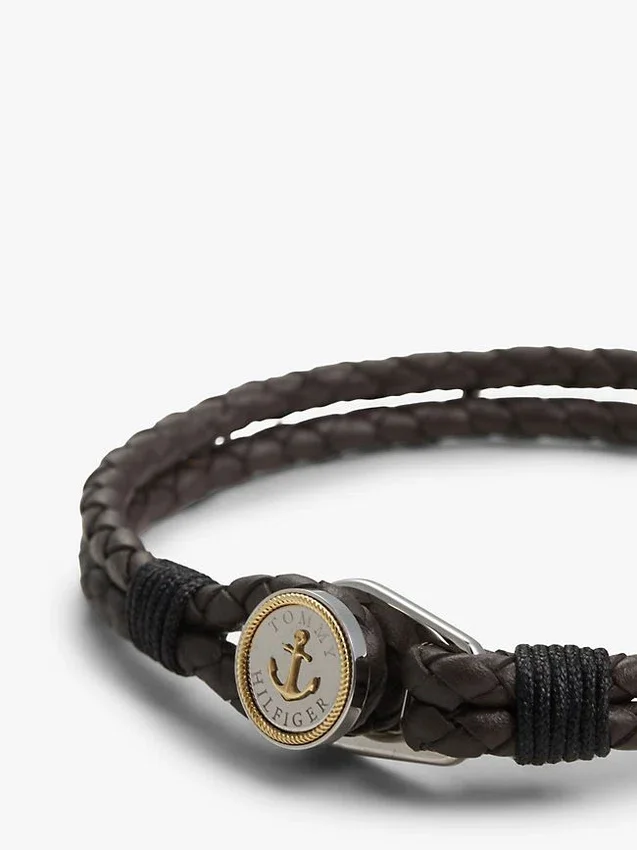 Nautische gevlochten leren armband Nautische gevlochten leren armband