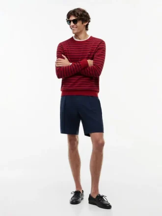 New York Label geplooide wollen chino-Shorts