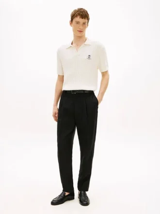 New York Label getailleerde linnen broek