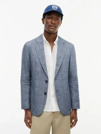 New York Label Regular Fit linnen blazer