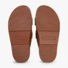 Nubuckleer sandalen met dubbele band Nubuckleer sandalen met dubbele band