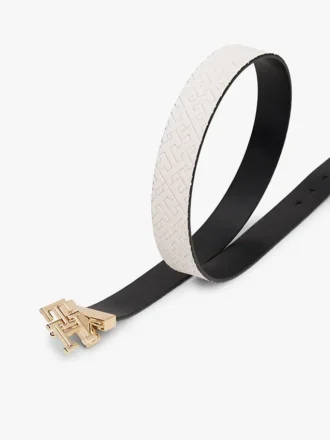 Omkeerbare leren riem met monogramgesp