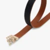 Omkeerbare leren riem met monogramgesp Omkeerbare leren riem met monogramgesp