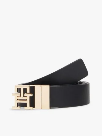 Omkeerbare leren riem met monogramgesp