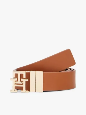 Omkeerbare leren riem met monogramgesp Omkeerbare leren riem met monogramgesp
