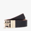 Omkeerbare leren riem met monogramgesp Omkeerbare leren riem met monogramgesp
