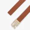 Omkeerbare leren riem met monogramgesp Omkeerbare leren riem met monogramgesp